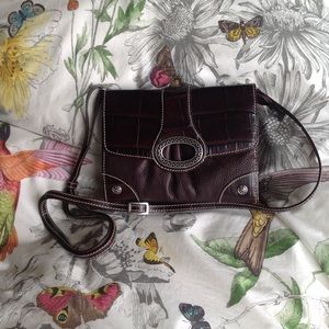 Brighton brown leather cross body organizer
